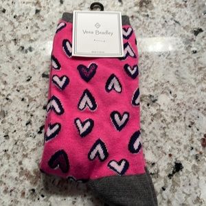 Vera Bradley Hearts crew socks NWT